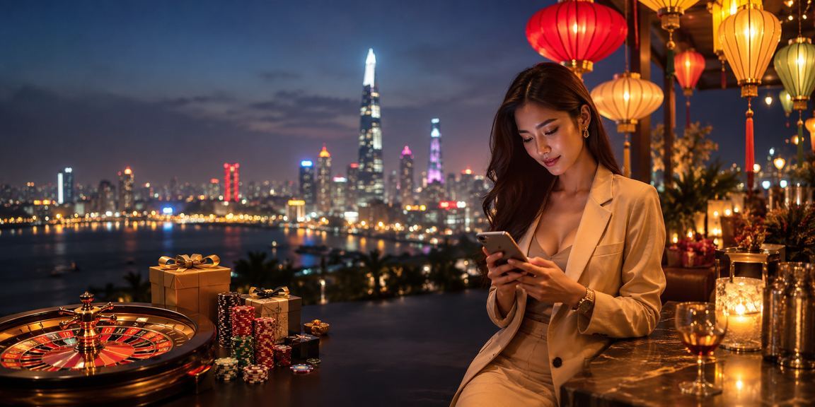 Người chơi tại Hồ Chí Minh thưởng thức roulette trực tuyến dưới ánh đèn lồng